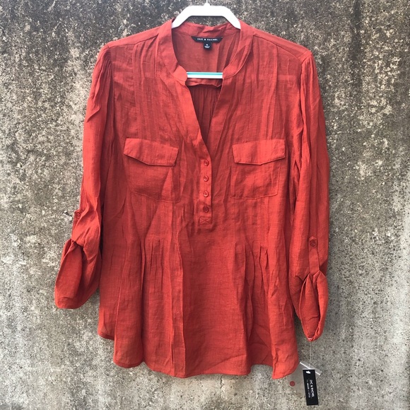 Zac & Rachel Tops - NWT Zac & Rachel Lightweight Camp Blouse